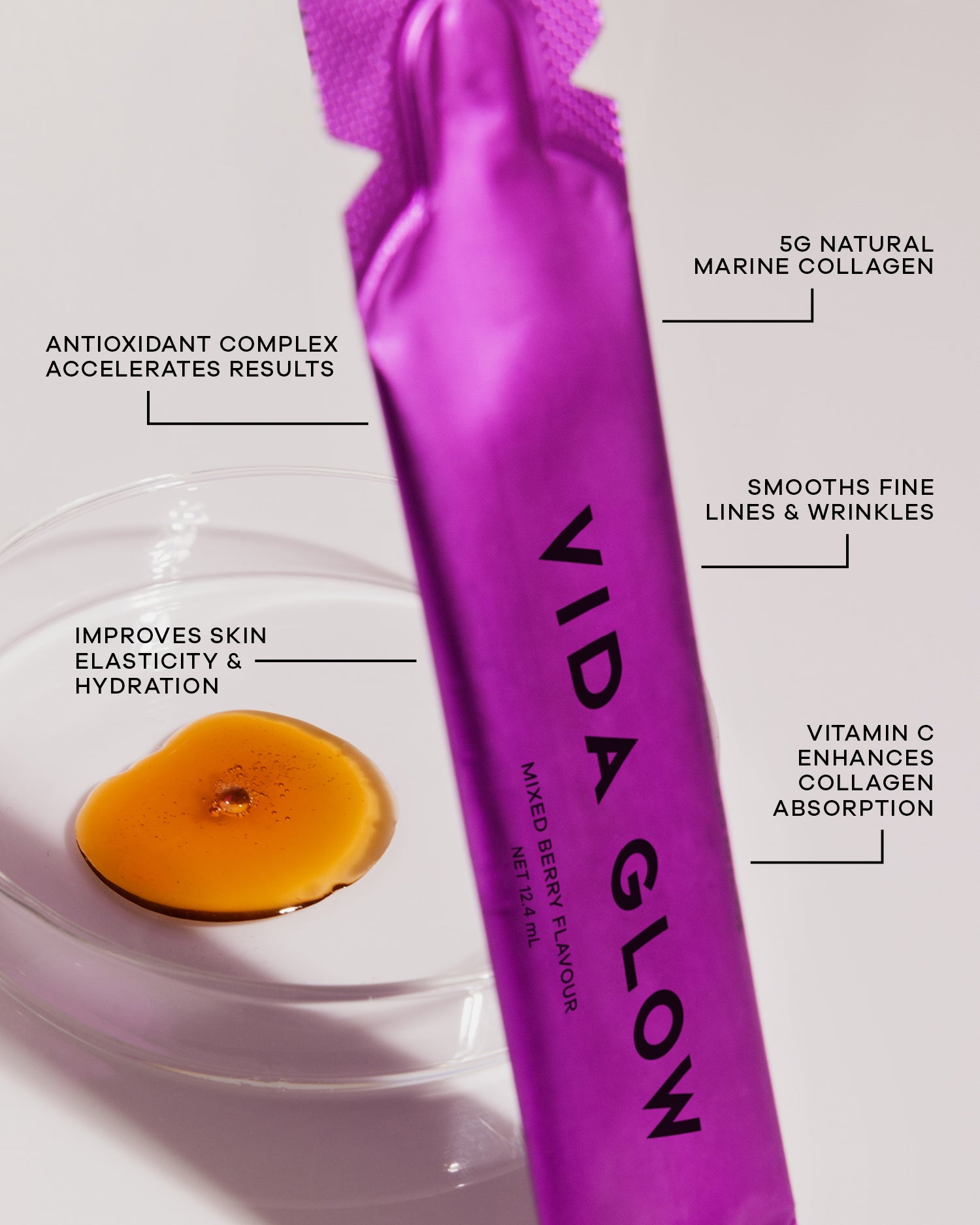 Vida Glow Liquid Collagen Advanced (Berry Flavour)