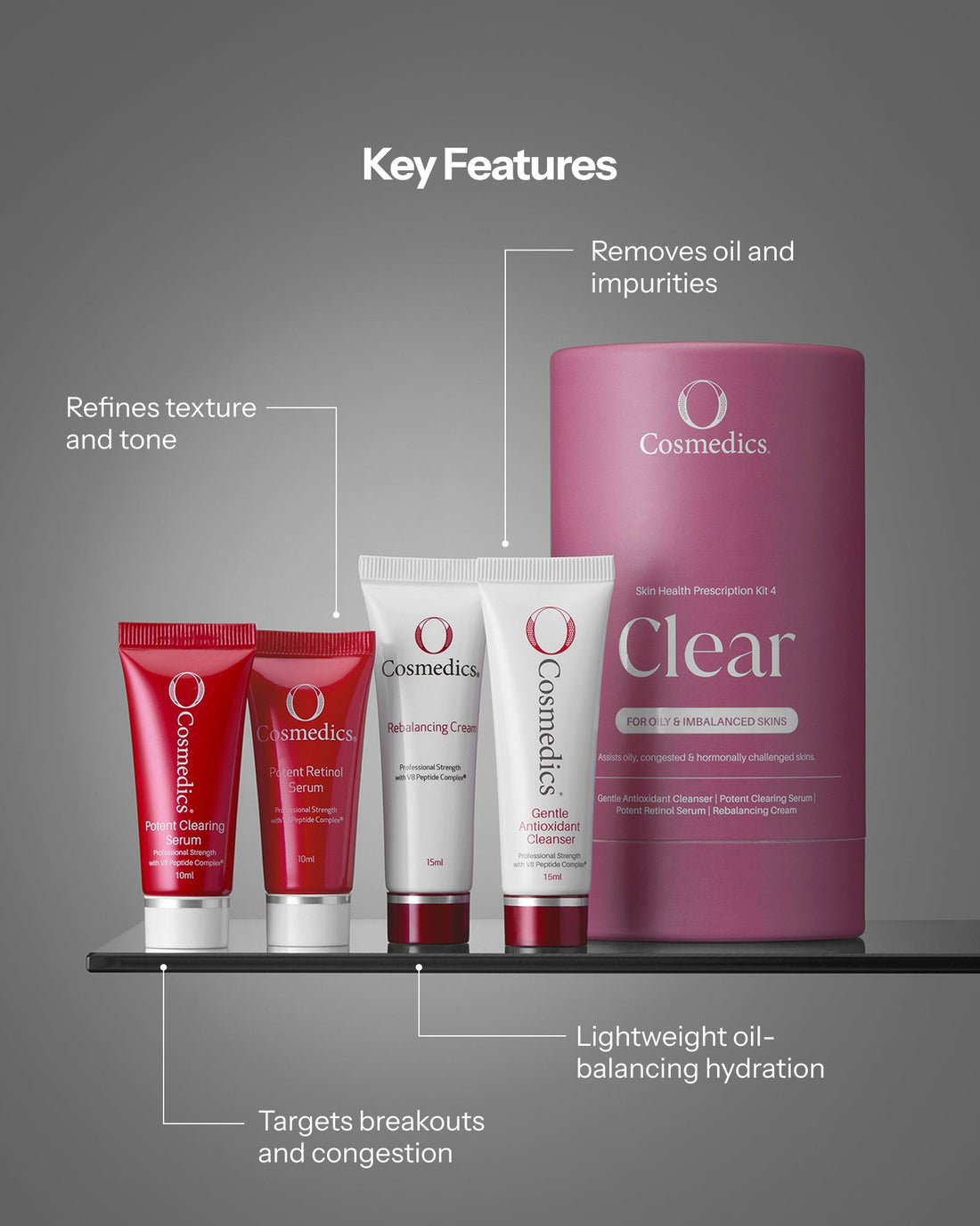 O Cosmedics Skin Health Kit 4 Clear
